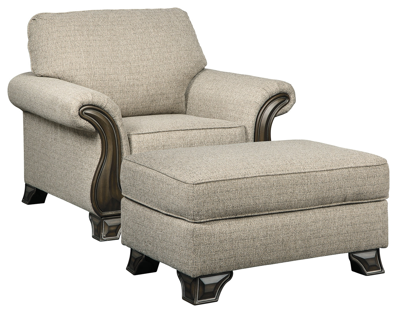 Claremorris Benchcraft 2-Piece Chair with Ottoman Set