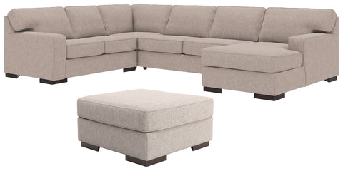 Ashlor Nuvella Ashley 5-Piece Living Room Set with Sleeper Sectional