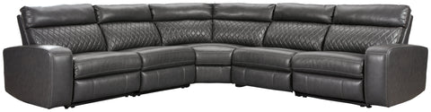 Samperstone Signature Design by Ashley 5-Piece Power Reclining Sectional