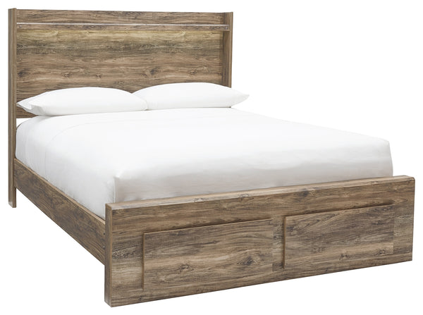Signature Design by Ashley Rusthaven Queen Panel Bed with 2 Storage Drawers