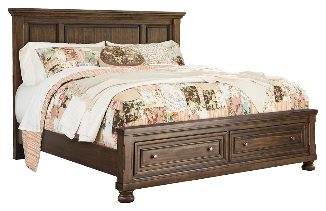 Signature Design by Ashley Flynnter King Panel Bed with 2 Storage Drawers