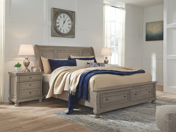 Signature Design by Ashley Lettner Queen Sleigh Bed with 2 Storage Drawers