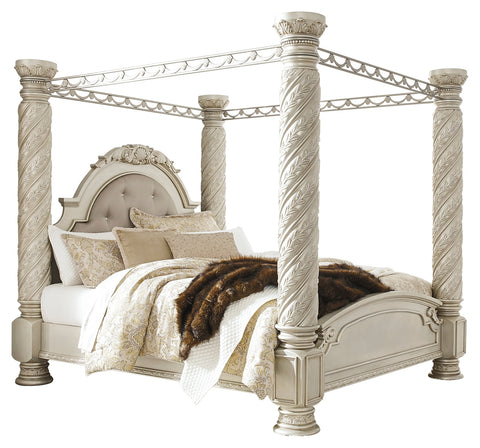 Signature Design by Ashley Cassimore King Poster Bed with Canopy