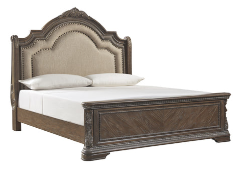 Signature Design by Ashley Charmond King Upholstered Sleigh Bed