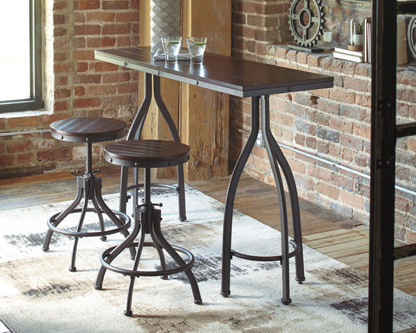 Odium Signature Design by Ashley Counter Height Table Set of 3