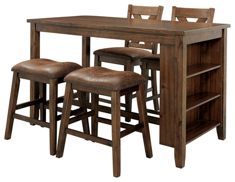 Chaleny Benchcraft Counter Height 5-Piece Dining Room Set