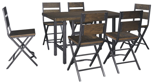 Kavara Signature Design Counter Height 7-Piece Dining Room Set