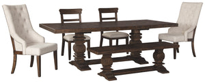 Hillcott Millennium 6-Piece Dining Room Set with Dining Room Bench