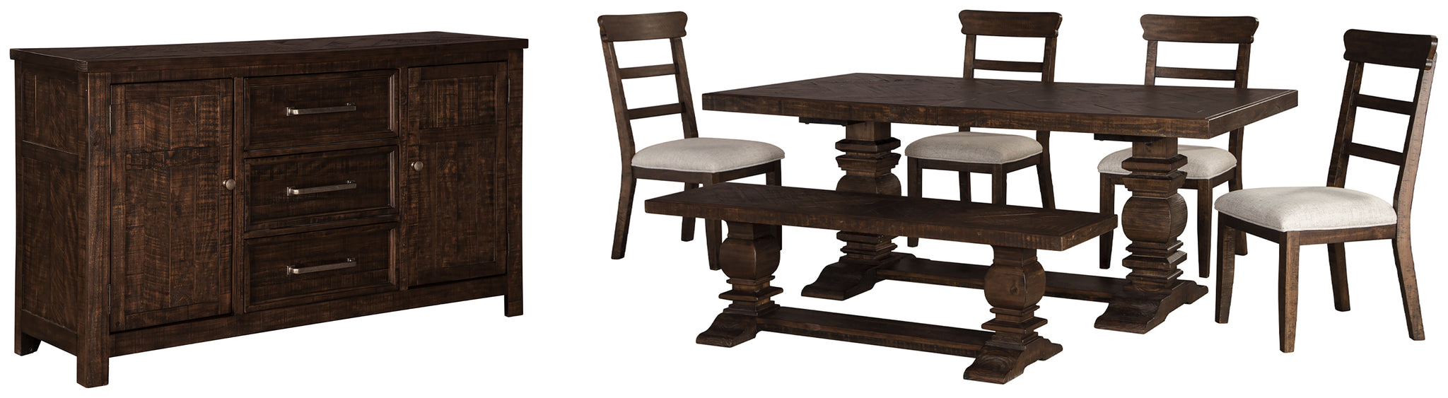 Hillcott Millennium 7-Piece Dining Room Set with Dining Room Bench