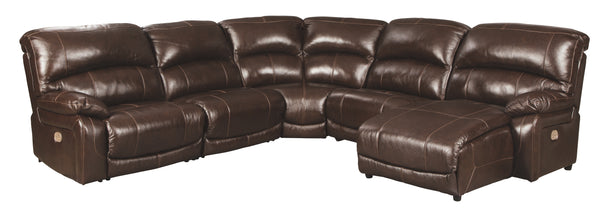 Hallstrung Signature Design by Ashley 5-Piece Power Reclining Sectional with Chaise